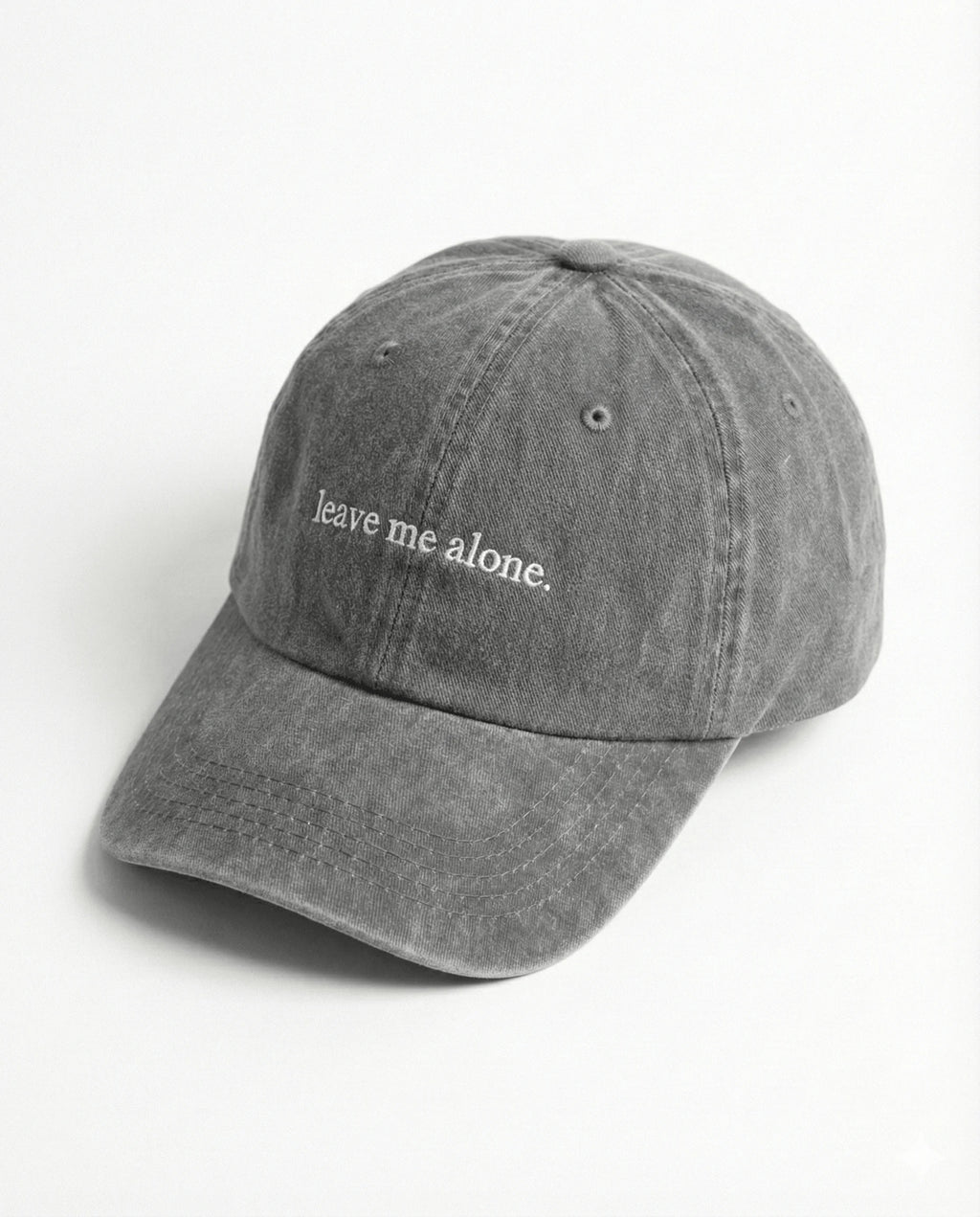 Vintage Washed Dad Hat - Leave me alone.
