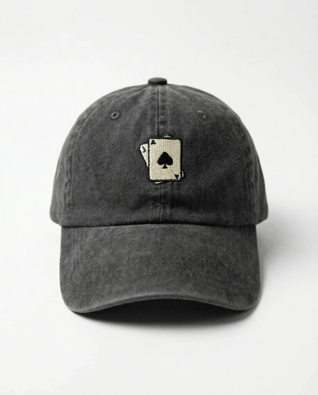 Cappello streetwear minimal Pepper Cap modello Cartepoker Nero vista frontale