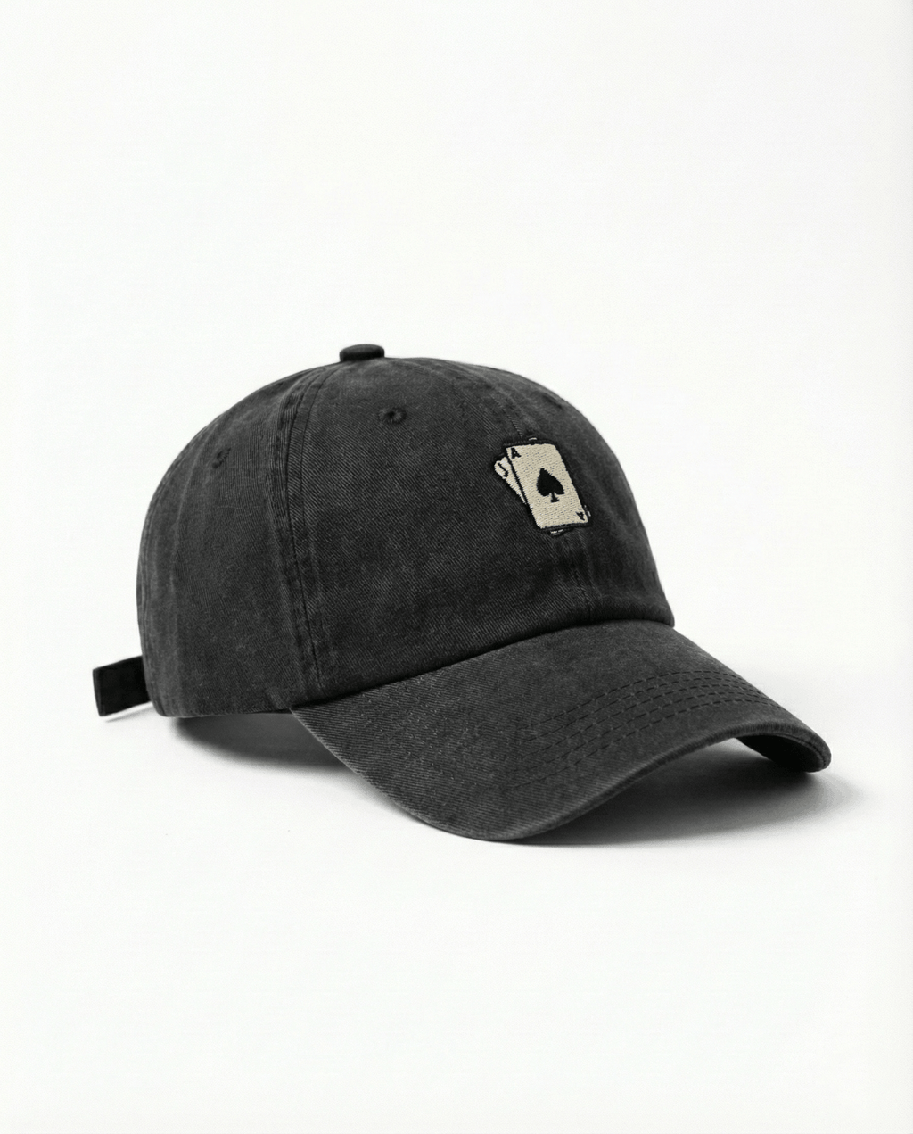 Cappello urban style Pepper Cap Cartepoker Nero vista laterale tre quarti