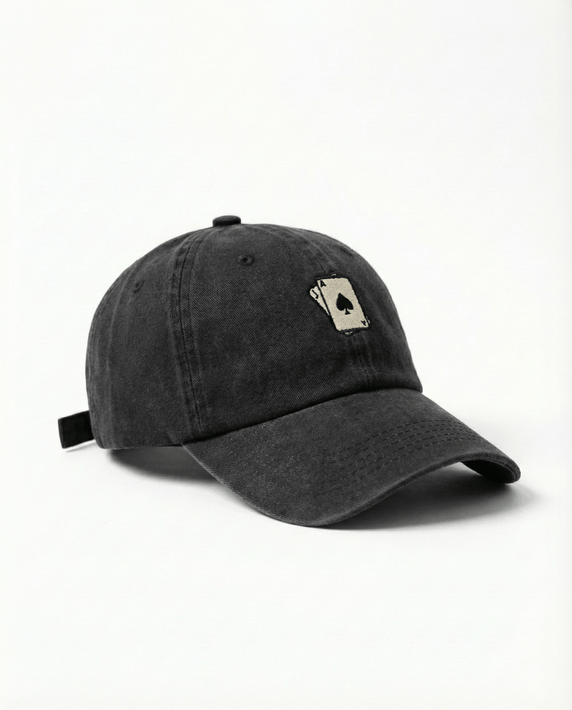 Cappello urban style Pepper Cap Cartepoker Nero vista laterale tre quarti